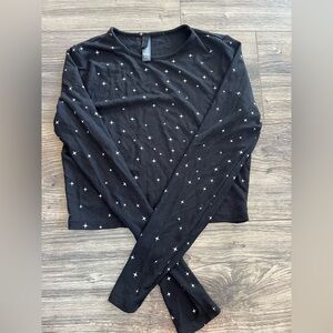 Skims Black Star Patterned Women's crop Top